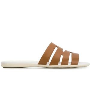 Hogan Cut-Out Sliders - Brown