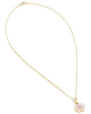Hatton Labs Flower-Pendant Cable-Link Necklace - White