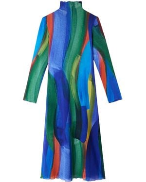 Sunnei Pennellata Midi Dress - Blue