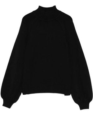 Twinset バルーンスリーブ ハイネックセーター - ブラック