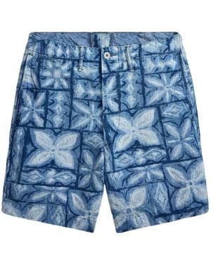 RRL Floral-Print Shorts - Blue