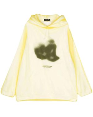 Undercover Abstract-Print Cotton Hoodie - Metallic