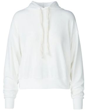Tessitura Body Couture Loose-Fit Hoodie - White