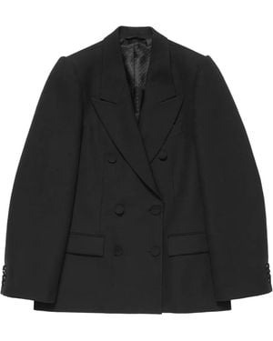 Acne Studios パフスリーブ ダブルジャケット - ブラック