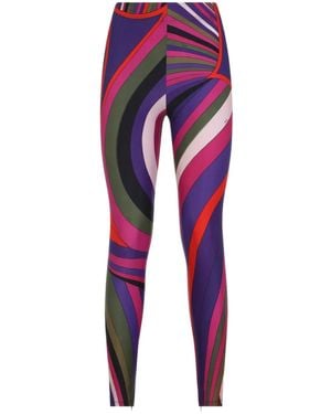 PUCCI Abstract-Print Leggings - Red
