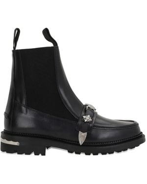Toga Studded-strap chelsea boots - Negro