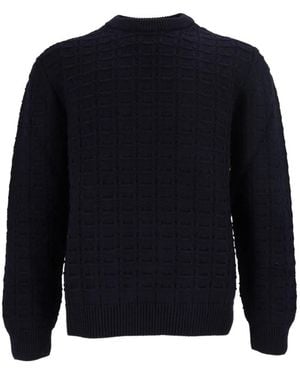 SETTEFILI CASHMERE Pullover Mit Waffelstrick-Muster - Blau