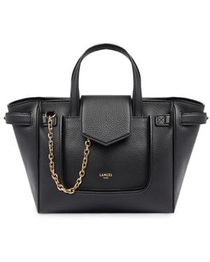 Lancel Small Thea Grained Leather Tote Bag - Black