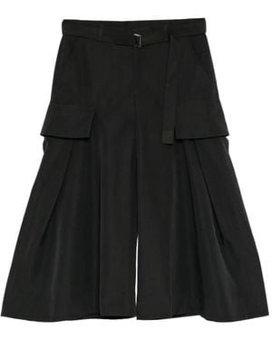 Sacai Pantalones Grosgrain Bonding - Negro