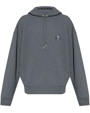 Maison Kitsuné Bold Fox Head Patch Oversize Hoodie - Grey