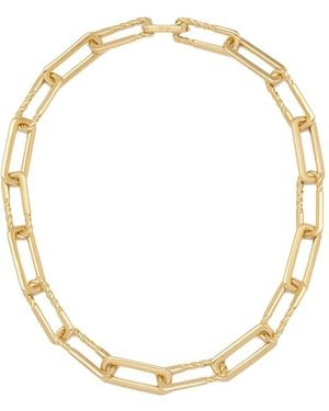 Yoj Oto Rope Rectangle Chain Necklace - Metallic