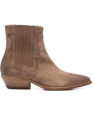 Julie Dee Pointed Boots - Brown