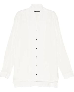 D HYGEN Crinkle--Effect Shirt - White