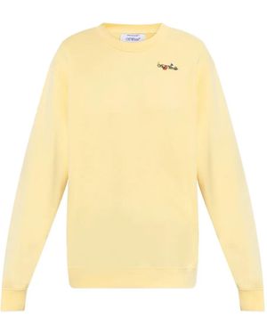 Off-White c/o Virgil Abloh Felpa Con Stampa - Giallo