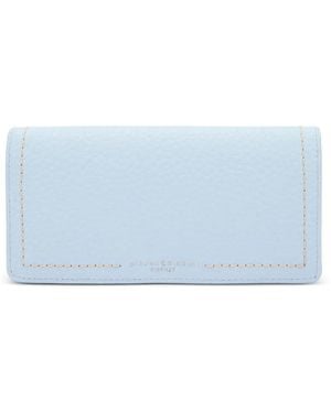Gianni Chiarini Bubble Topstitched Wallet - Blue