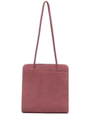 Faune Lisse Leather Shoulder Bag - Purple