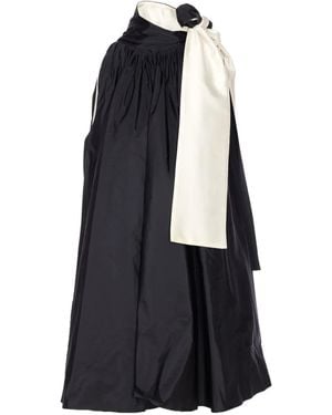 Max Mara Bow-Detail Halterneck Dress - Blue