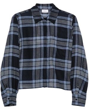 Marella Check-Pattern Tie-Neck Shirt - Blue