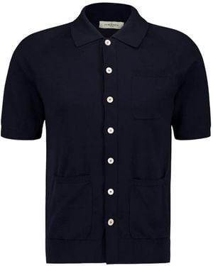 Piacenza Cashmere Hemd Mit Aufgesetzter Tasche - Blau