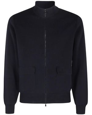 FILIPPO DE LAURENTIIS Zip-Up High-Neck Jacket - Blue