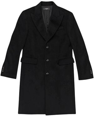 Amiri Single-Breasted Cashmere Coat - Black
