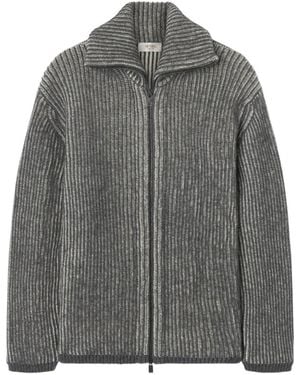 RETORI Two-Way-Zip-Fastening Cardigan - Grey