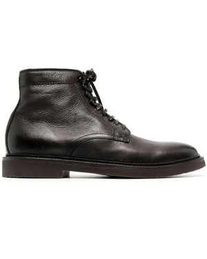 Officine Creative レースアップ レザーアンクルブーツ - ブラック