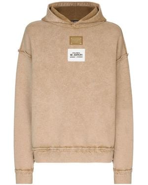 Dolce & Gabbana ロゴパッチ パーカー - ナチュラル
