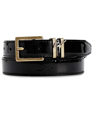 Giuseppe Zanotti Patent-Finish Belt - Black