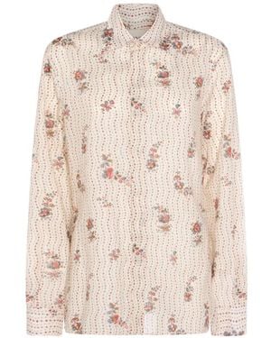 Valentino Garavani Floral Print Shirt - Natural