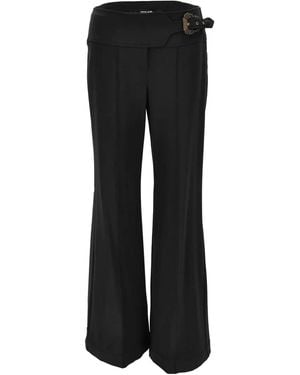 Versace Jeans Couture Belted Flared Trousers - Black