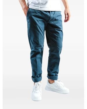 Hand Picked Gerade Hose Mit Umschlag - Blau