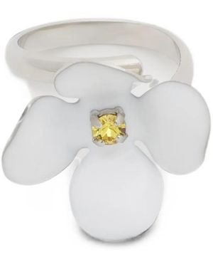 Marni Enamel Daisy Ring - White