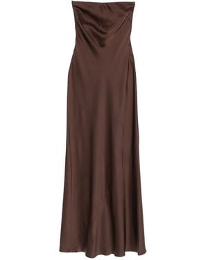Forte Forte Robe-Bustier À Coupe Mi-Longue - Marron