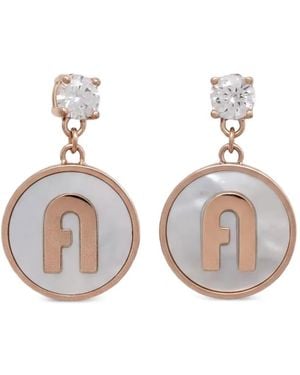 Furla Embellished Circular Earrings - Metallic