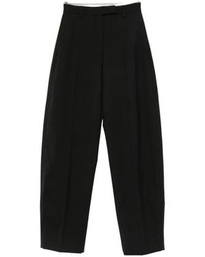 Thelatest E-Dina High-Waist Tailored Pants - Black