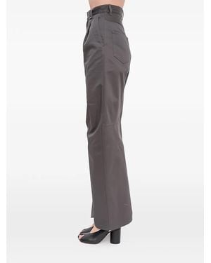 MM6 by Maison Margiela Pleated Wide-Leg Pants - Gray