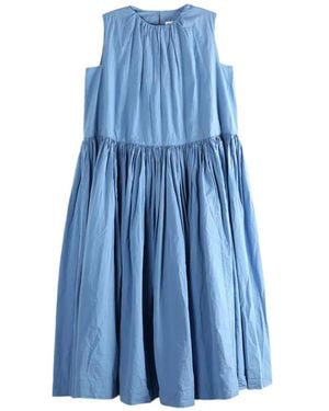 Casey Casey Gathered Midi Dress - Blue