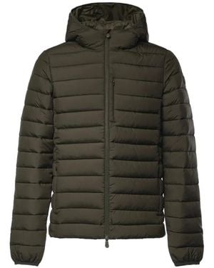 Save The Duck Quilted Hooded Jacket - Green