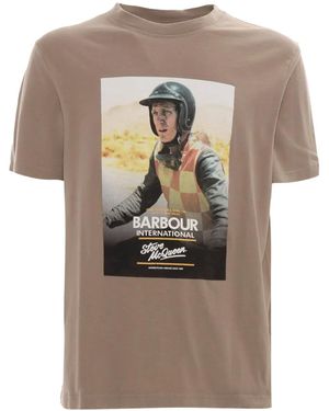 Barbour Nicholl Steve Mcqueen Graphic T-Shirt - Grey