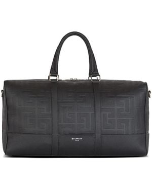 Balmain Voyage Reisetasche Mit Monogramm - Schwarz