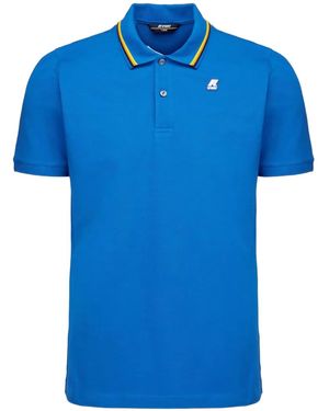 K-Way Jud Tipped Collar Polo Shirt - Blue