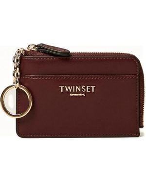 Twinset Zip-Around Cardholder - Brown
