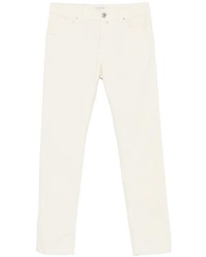 Jacob Cohen Bard Logo-Patch Straight-Leg Pants - White
