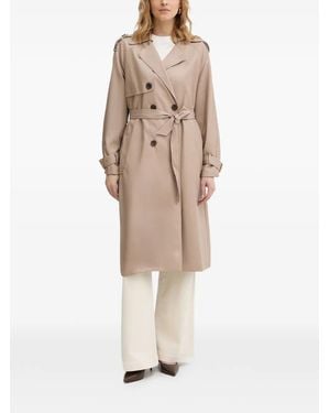 Guess Faux Leather Trench Coat - Black