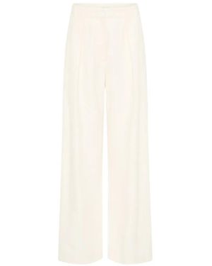 St. Agni Pleat Loop Trousers - White