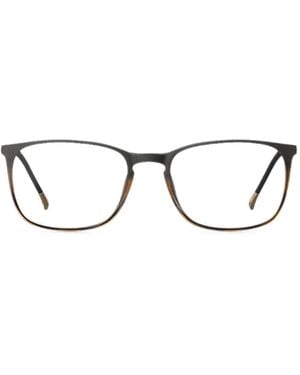 Silhouette Illusion Brille Mit Eckigem Gestell - Braun