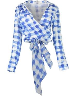 Rosie Assoulin Sash Yay Top - Blue