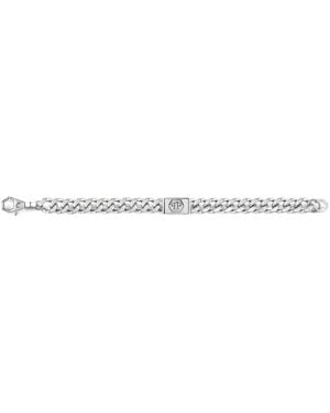 Philipp Plein Tag Logo-Plaque Bracelet - White