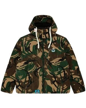 Aape By A Bathing Ape Moonface Camouflage Puffer Jacket - Green